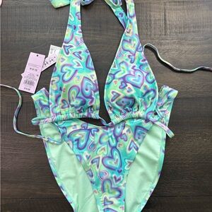 Wild Fable Swimwear with Heart Pattern